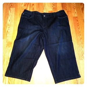 NWOT Christopher & Banks indigo Capris 24w